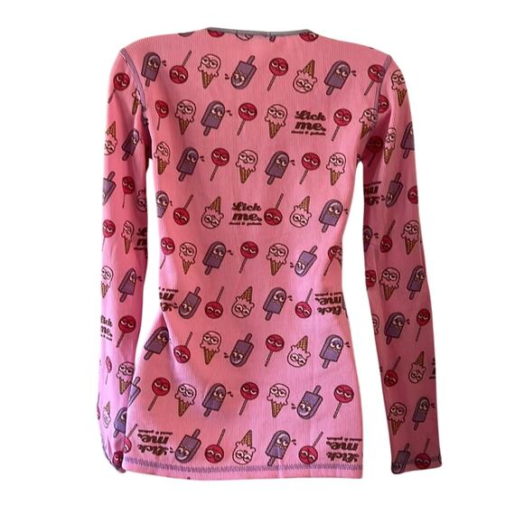 David & Goliath  Pink print Knit Top NWT Size Small Whimsical Popsicle  Size S - Picture 3 of 8